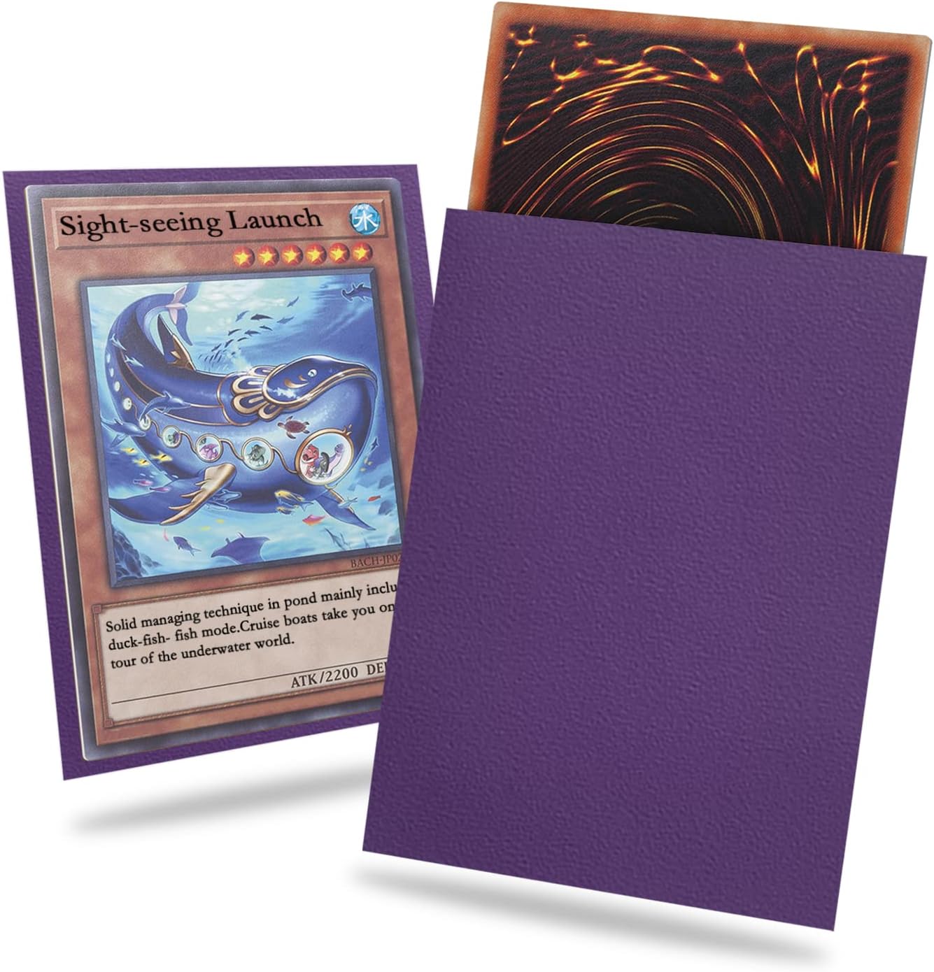 Purple Yu-gi-oh Card Sleeve 200 Pack, Japanese Small Card Sleeves Photocard Sleeves 62x89mm, Back Textured Perfect Shuffling, Protect Your Japanese Sized Trading Cards Kpop Photocard Never Tear