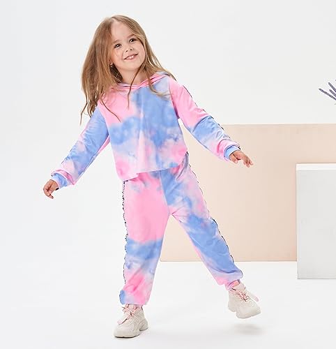 Miniatura 2 de Conjunto de sudadera con capucha y pantalones de manga larga para bebés y niñas pequeñas