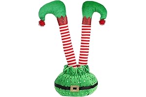Plush Santa Legs for Christmas Tree Decoration