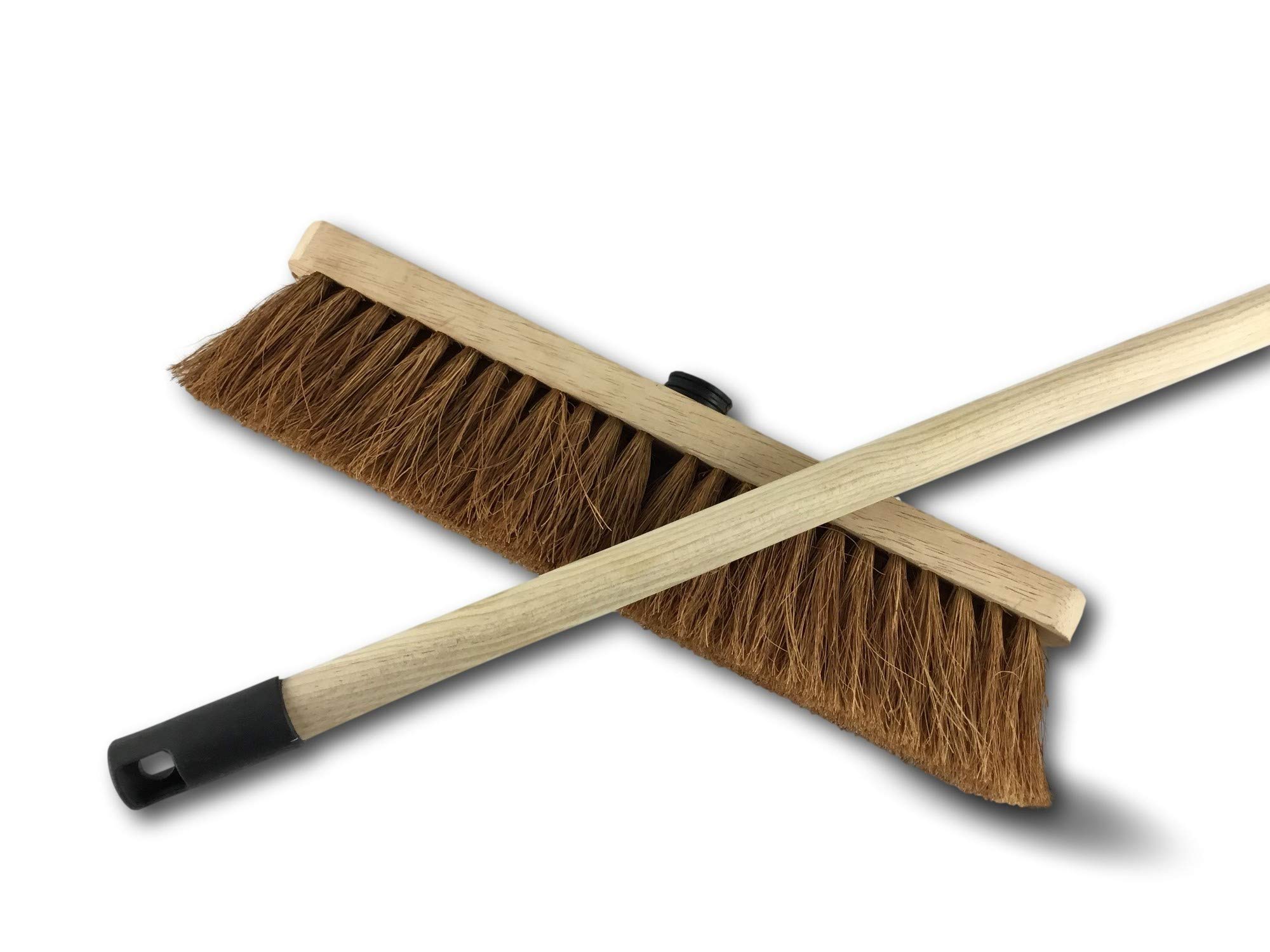 Kibros Balai ménage Fibres Coco Naturel Longues 37,5 cm Manche Bois