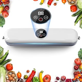 真空パック機 真空脱気 -62kPa フー ドシーラー 真空保存 真空パック器 シーラー 密封パック機 自動真空 シーラー コンパクト家庭用 食材保管 収納補助 鮮度長持ち 軽量 低騒音, ホワイト, ZKJ-00