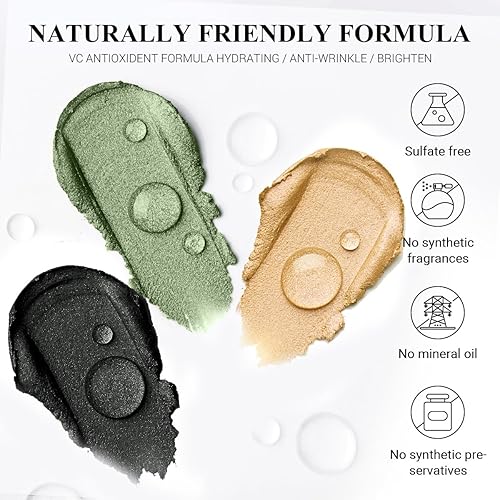 Miniatura 3 de Juego de 3 lápices de sombra de ojos color crema, set de maquillaje de lápiz de larga duración para sombra de ojos, bosque dorado