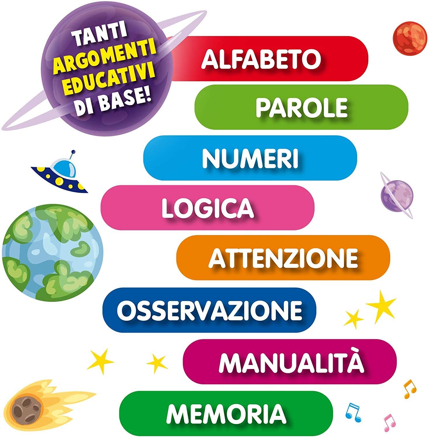 Lisciani Giochi - 77410 Gioco per Bambini Carotina Astronave ABC