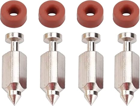 Pack of 4 398188 281144 231855 Replacement Carburetor Float Valve Needle Seat Kit for Briggs & Stratton 394681 299096 83400 Lawn Mower Engine