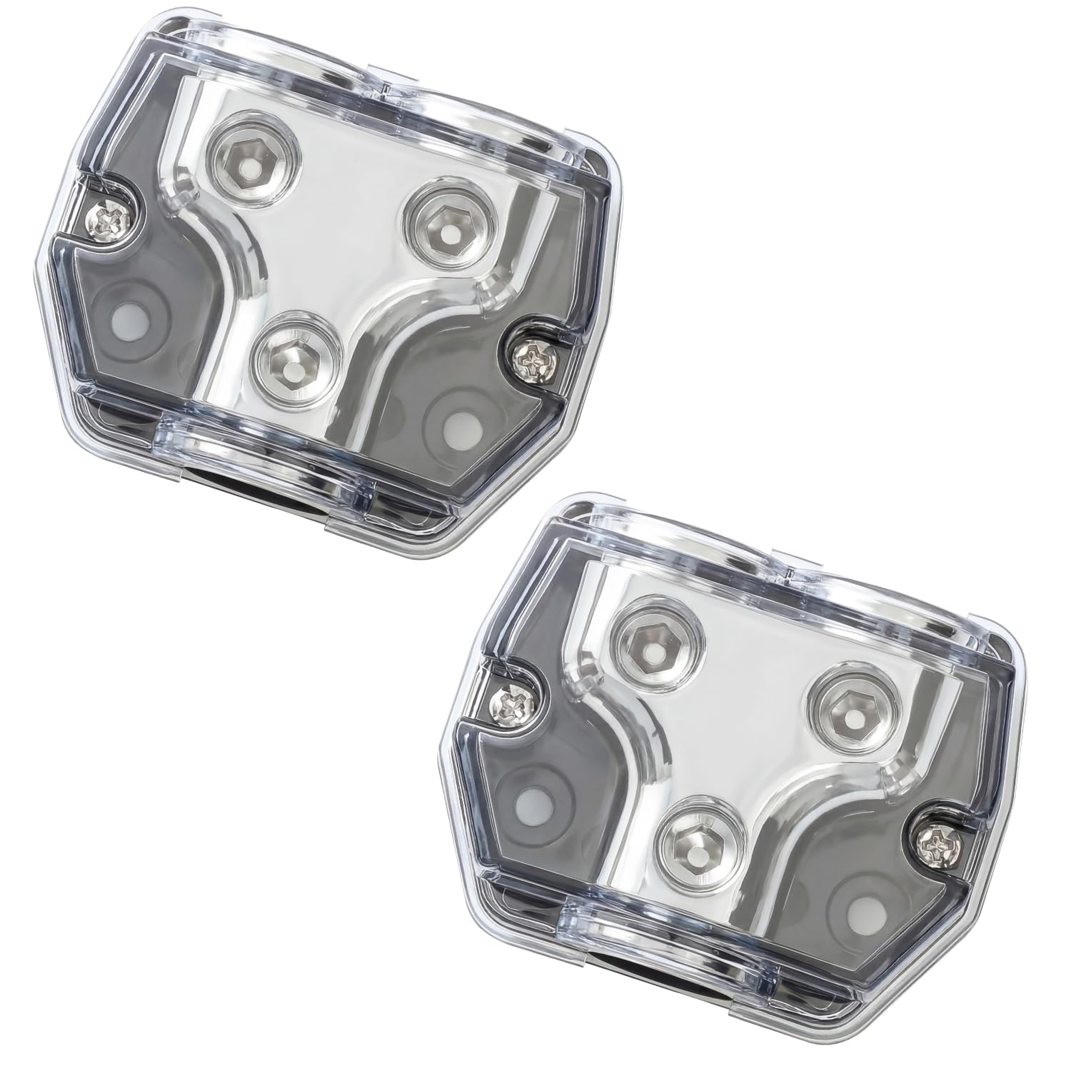 Tallew 2 Pcs 0 Gauge 2way Ground Distribution Way Amp Block