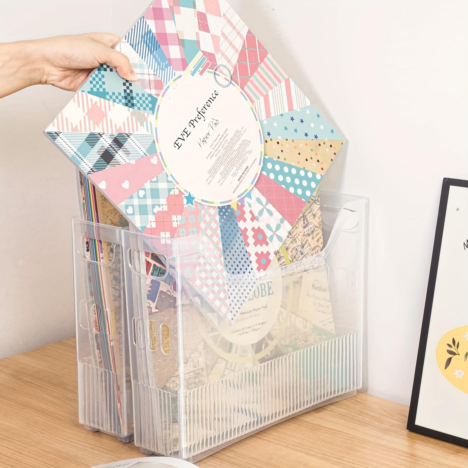 Lot De 4 Boîtes De Rangement à Roulettes Pour Papier Scrapbooking 30,5 X 30,5 Cm – Organisez Votre Espace Créatif !