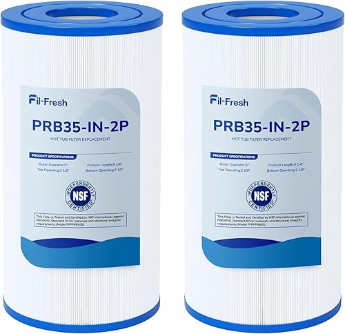 Fil-fresh PRB35-IN - Filtro de repuesto para bañera de hidromasaje Filbur FC-2385, Unicel C-4335, ThermoSpa FL1008, Pleatco PRB35-IN, Guardian