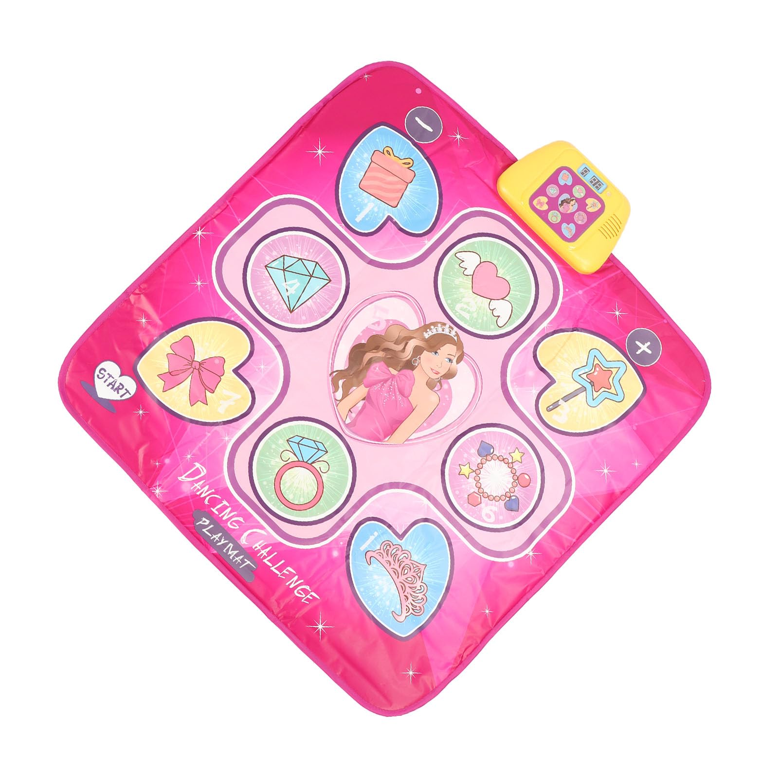 EMUKOEP Tappetino da Ballo Elettronico Interattivo per Bambini Tappetino da Ballo Wireless con Custodia Pieghevole Giocattolo Sicuro e Confortevole per Uso Interno Ed Esterno per Un Divertimento