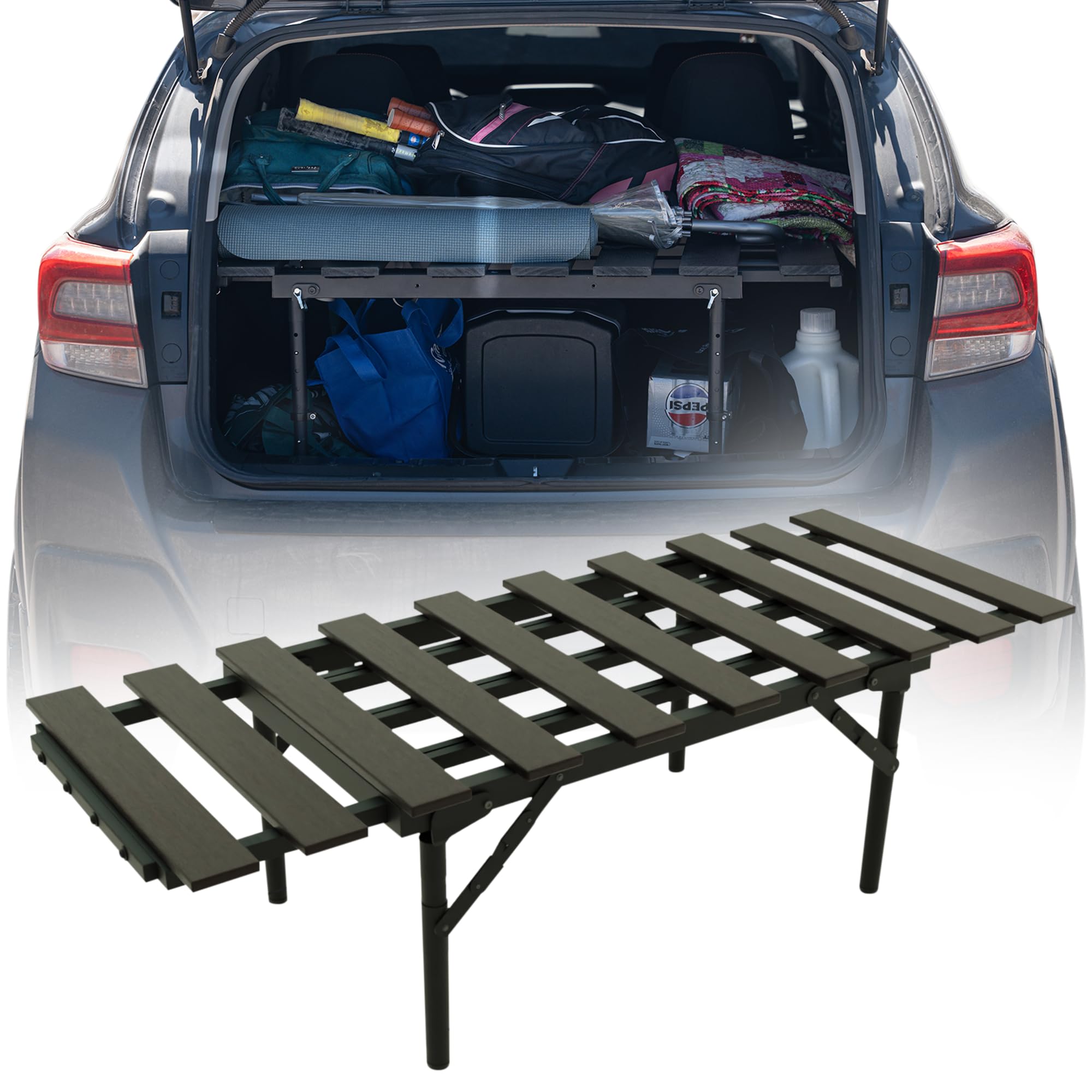 Mini Rack- Trunk Shelf Organizer Universal Fit Car Storage Accessory for SUV Hatchback Minivan Owners Compact Trunk Organizer