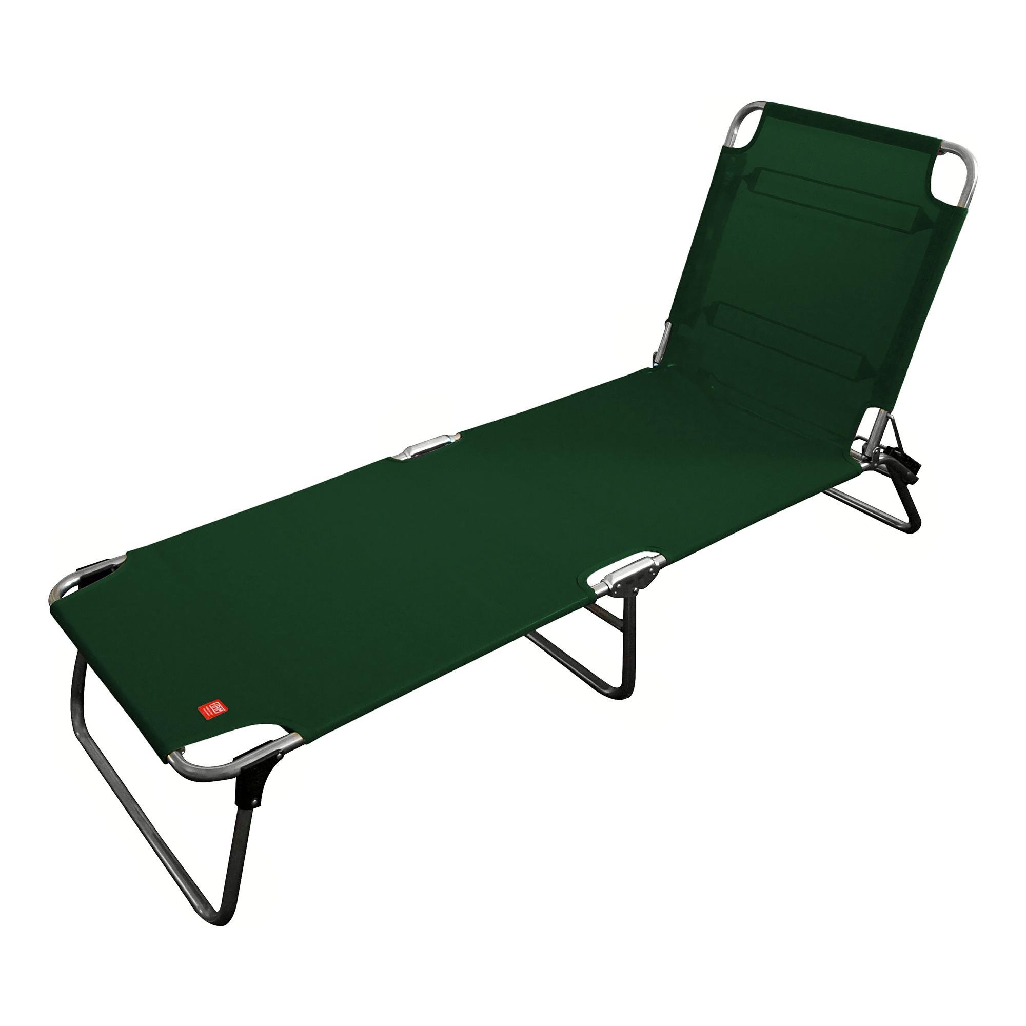 jan kurtz fiam Amigo Sun Lounger with Textile Cover Aluminium Frame Dark Green