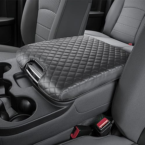 ISSYAUTO Funda de consola central, funda de reposabrazos personalizada compatible con la consola de asiento Ram Jump 2013-2018, cubierta de