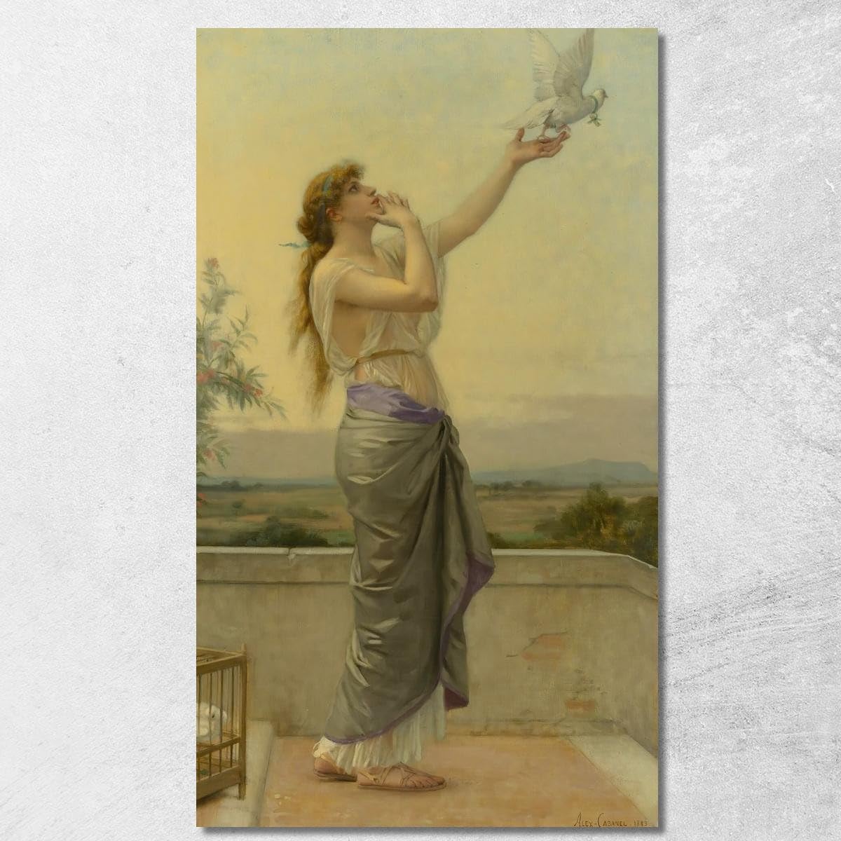 Tableau Alexandre Cabanel Le Messager de l'Amour toile imprimée 50x30