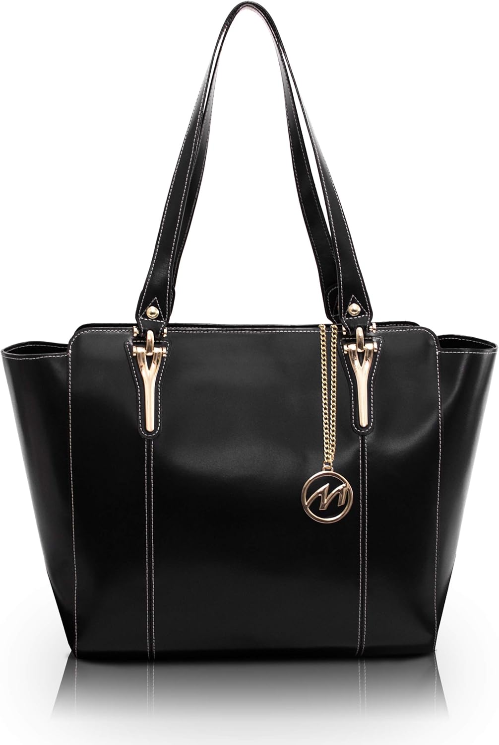 McKlein ALICIA, Leather Ladies' Tote with Tablet Pocket, Laptop Bag for Women Lightweight Leather, Computer Tote Bag, Briefcase Large Capacity Handbag Shoulder Bag