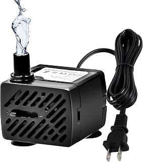 Mini Submersible Pump 50 GPH 3W Water Pump For Aquariums Fish Tank, Indoor&Outdoor Fountain Wave Maker Pump For Pool, Pond, Statuary, Hydroponics