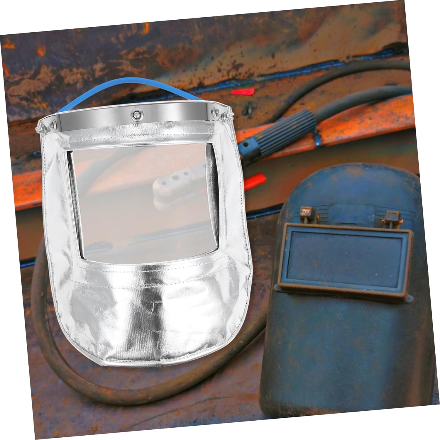 BESTOYARD Transparent Aluminum Foil Welding Protection Mask High-temperature Insulation Facial Shield for Grinding Cooking and Industrial Use Anti-impact and Anti-splash Design
