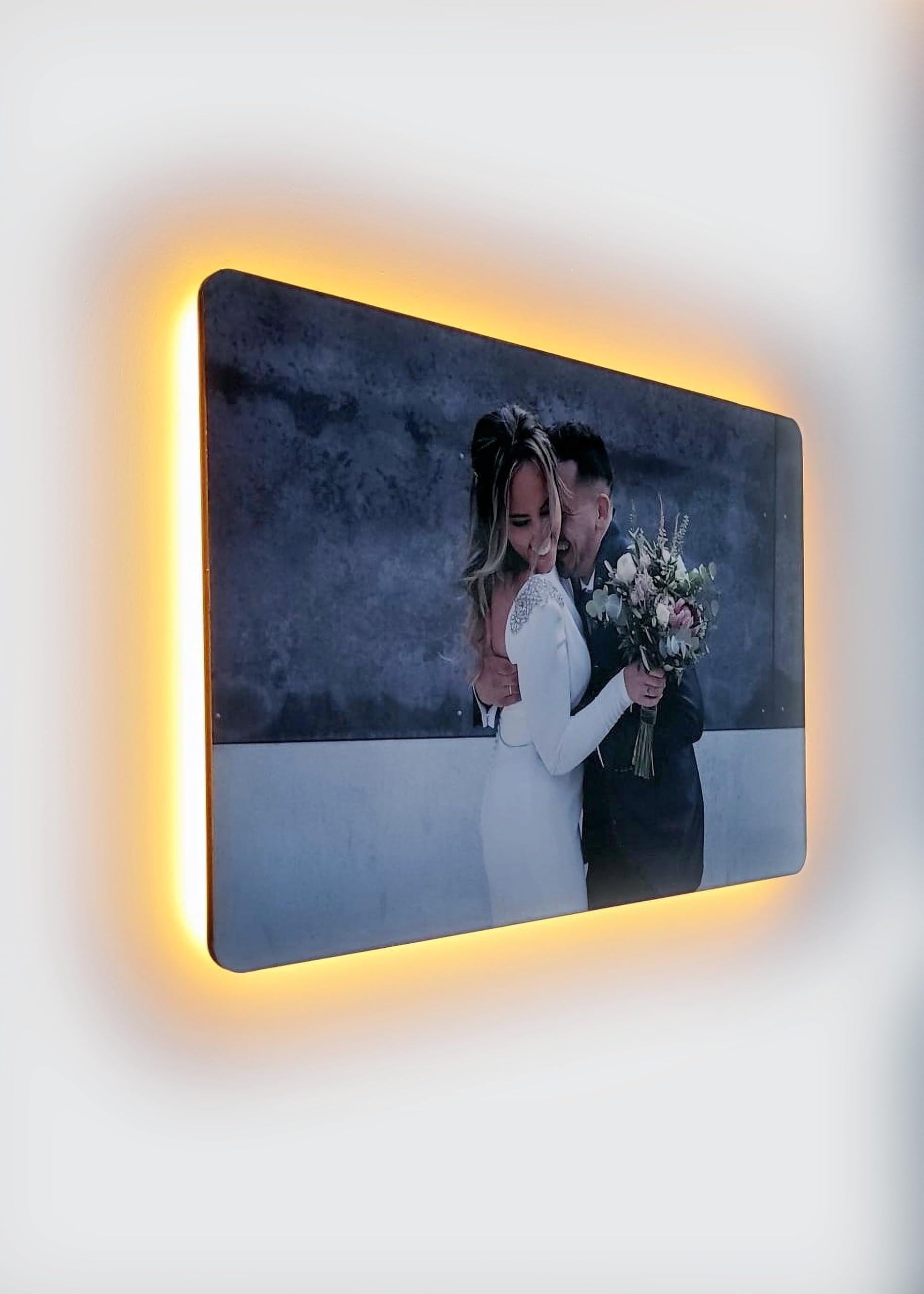 Cuadro personalizado con tu foto, cuadro con luz (S 50x30 CM)