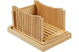 Foldable Bamboo Bread Slicer for Homemade Bread