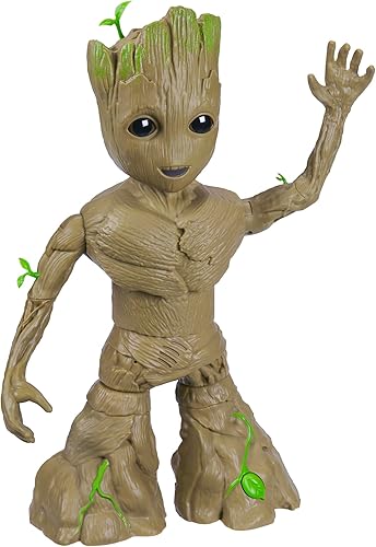 Marvel Studios I Am Groot Groove 'N Grow Groot, figura de acción interactiva de 13.5 pulgadas, responde a la música y los sonidos, juguetes de