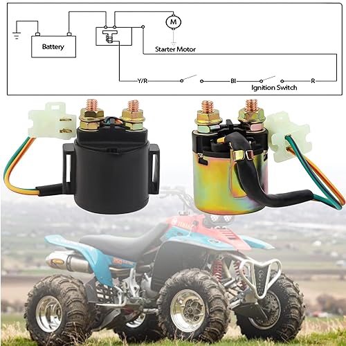 Miniatura 5 de Reemplazo del relé de solenoide de arranque para Yamaha Wolverine 350 YFM350 1996 1997 1998 1999 2000 2001 2002 2003 2004 2005, Venture Royale 1200