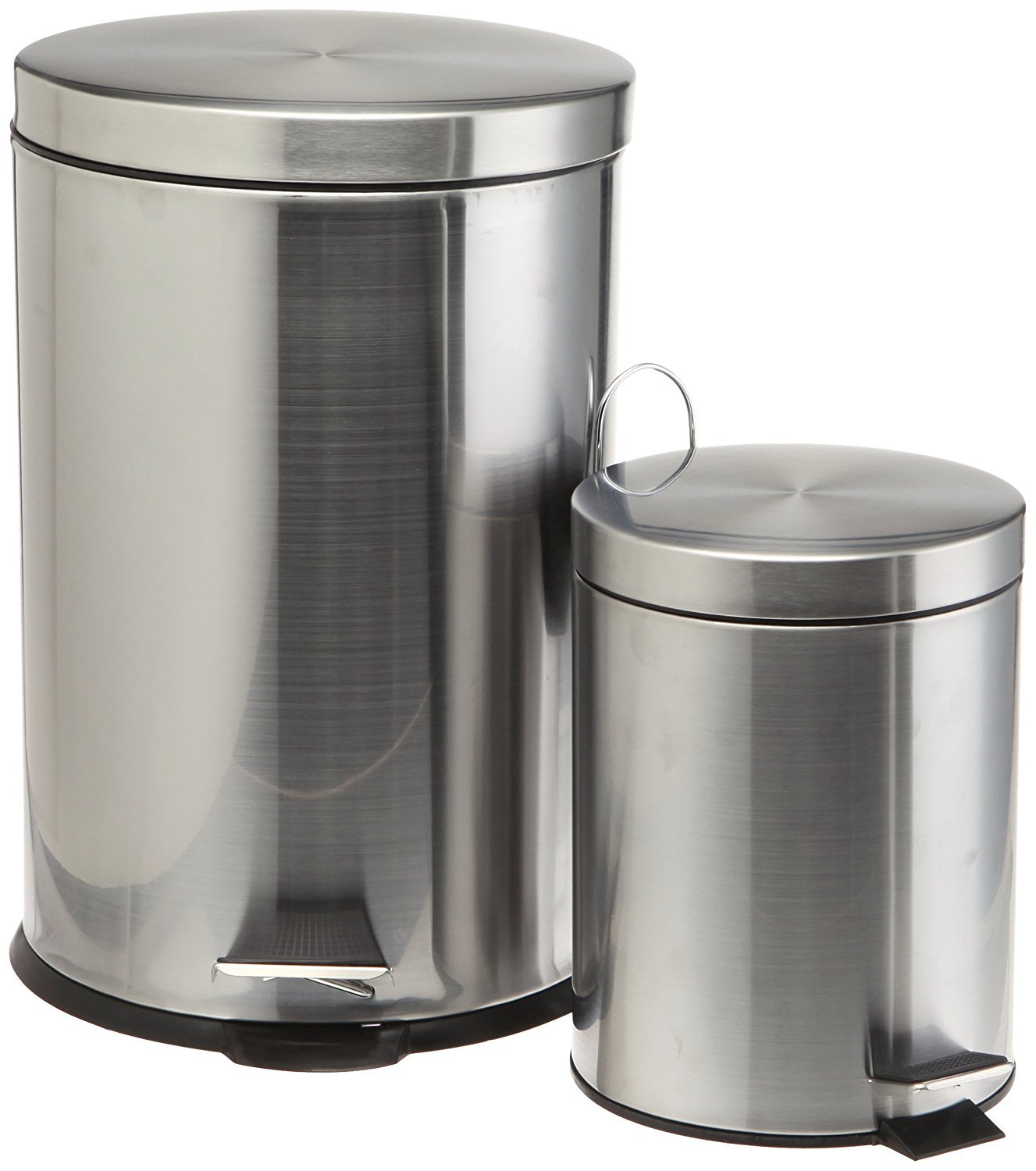 Prime Pacific Pro Cook Stainless Steel Trash Cans, Set of 2, 5 and 20 Liter
