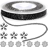 Vista 8 de Jishi Cadenas para Fabricación de Joyas de 30 pies a Granel, Cadenas de Collar de 2mm para Suministros de Fabricación de Joyas, Accesorios