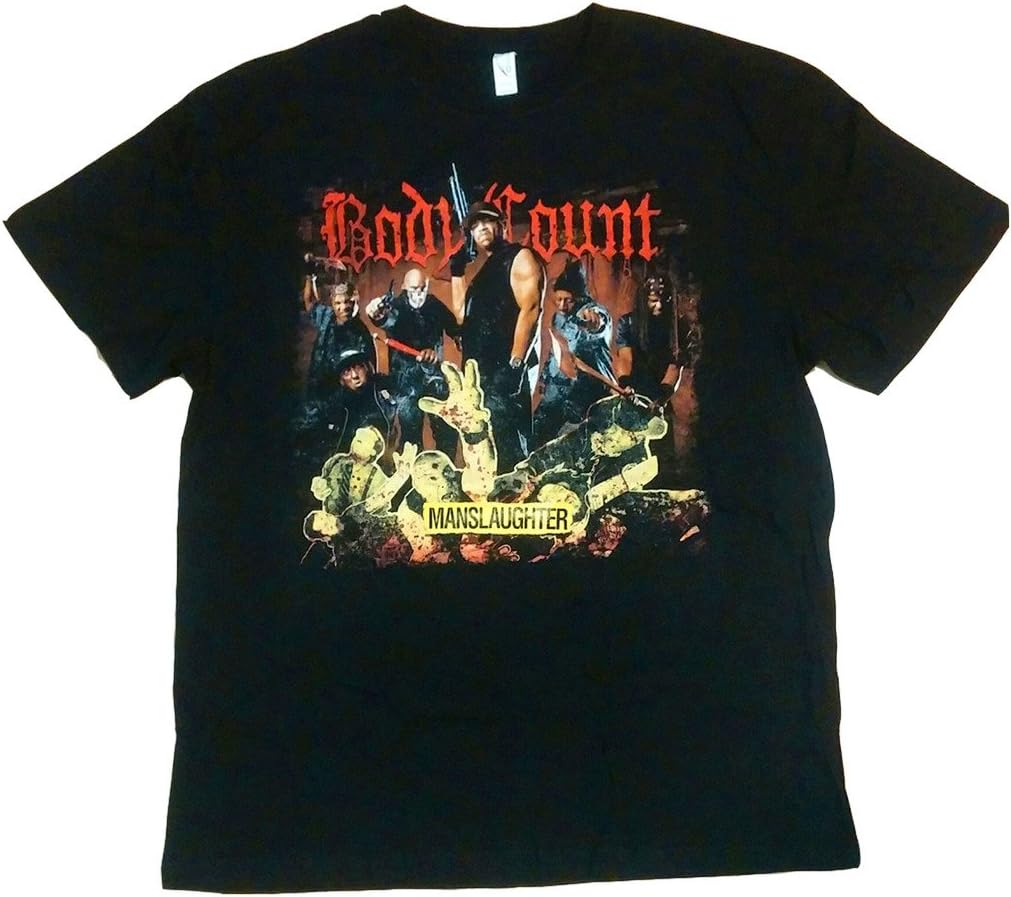 Body Count t-Shirts Body Count Tour Manslaughter Shirt - Body Count Band Shirt Black