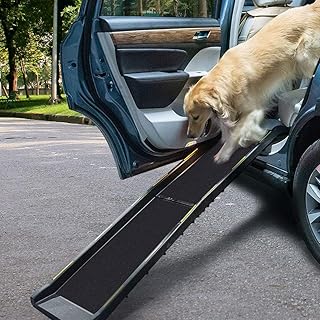 PaWz Dog Ramp Pet Car SUV Travel Stair Step Foldable Portable Lightweight Ladder, Folding Dog Ramp for Car, Portable Light...