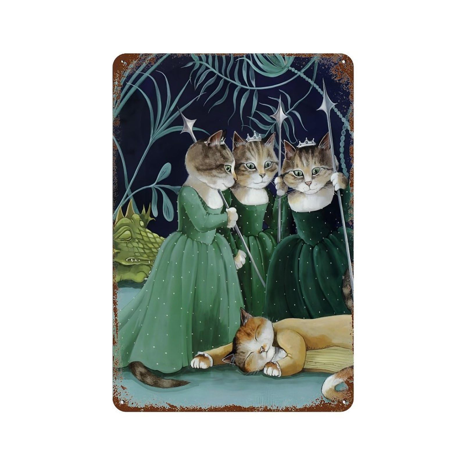 xiaoxiaoshen Susan Herbert Cat Artists (4) Wall Decor Art Metal Tin Poster Modern Home Decor Art Home Bar Shop Decorations Vintage Sign 30x20cm