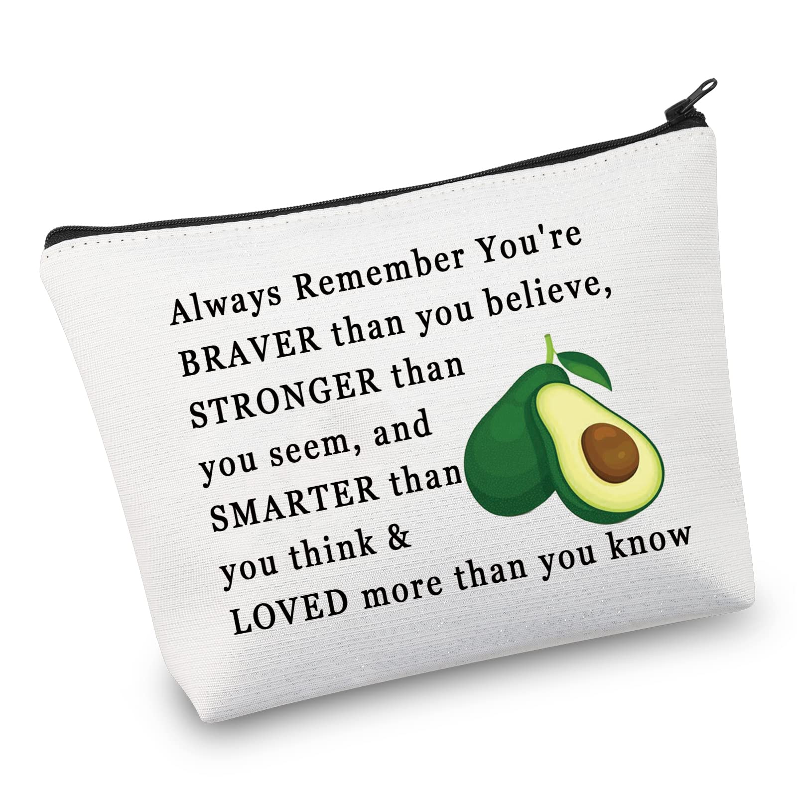 Avocado Makeup Bag Avocado Lover Cosmetic Bag for Women Girls Avocado Fruit Lover Gifts Travel Makeup Zipper Pouch Toiletry Bag, avocado bag, 通用