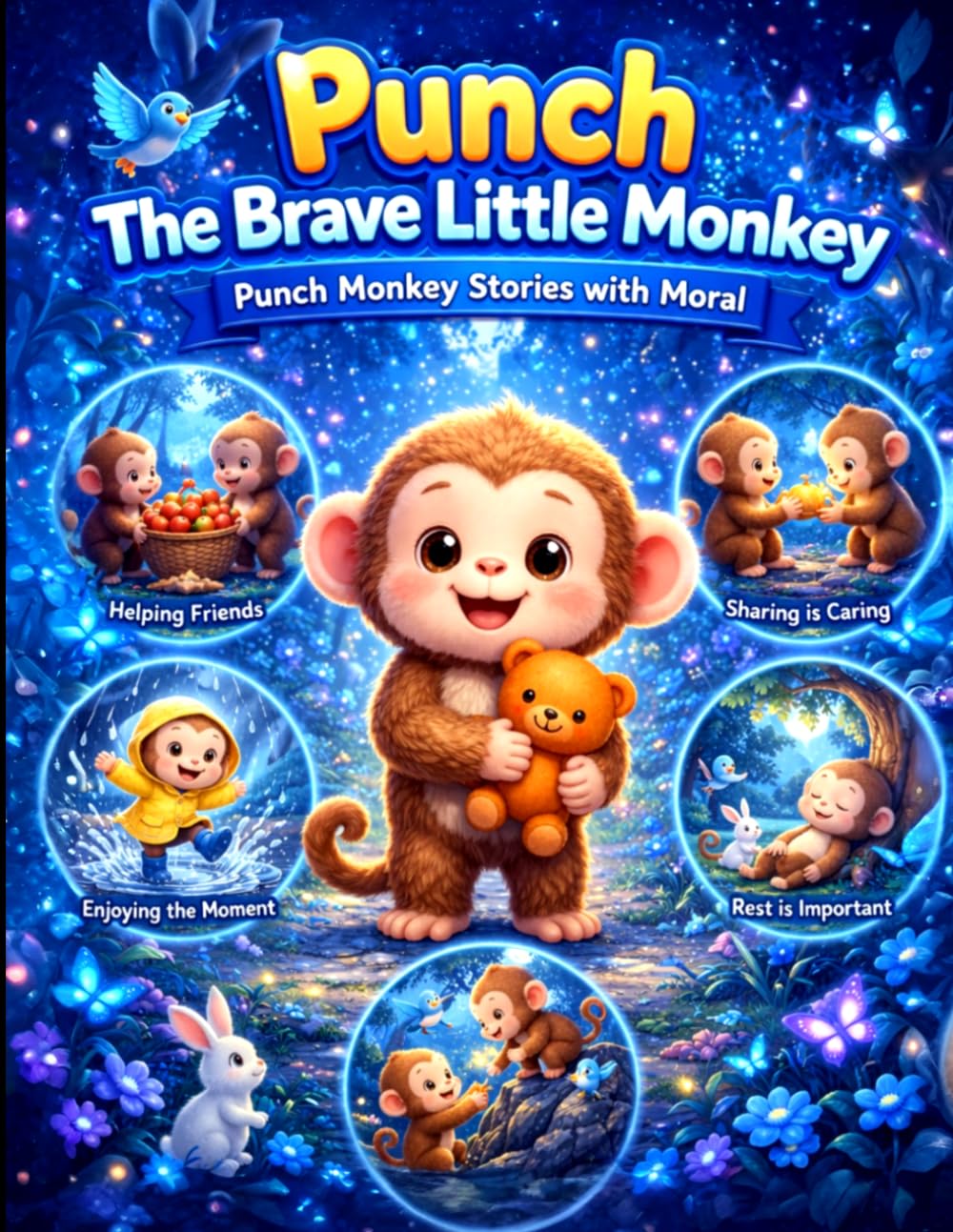 Punch The Brave Little Monkey: Punch Monkey Stories with Moral (Punch Monkey's Little Library)