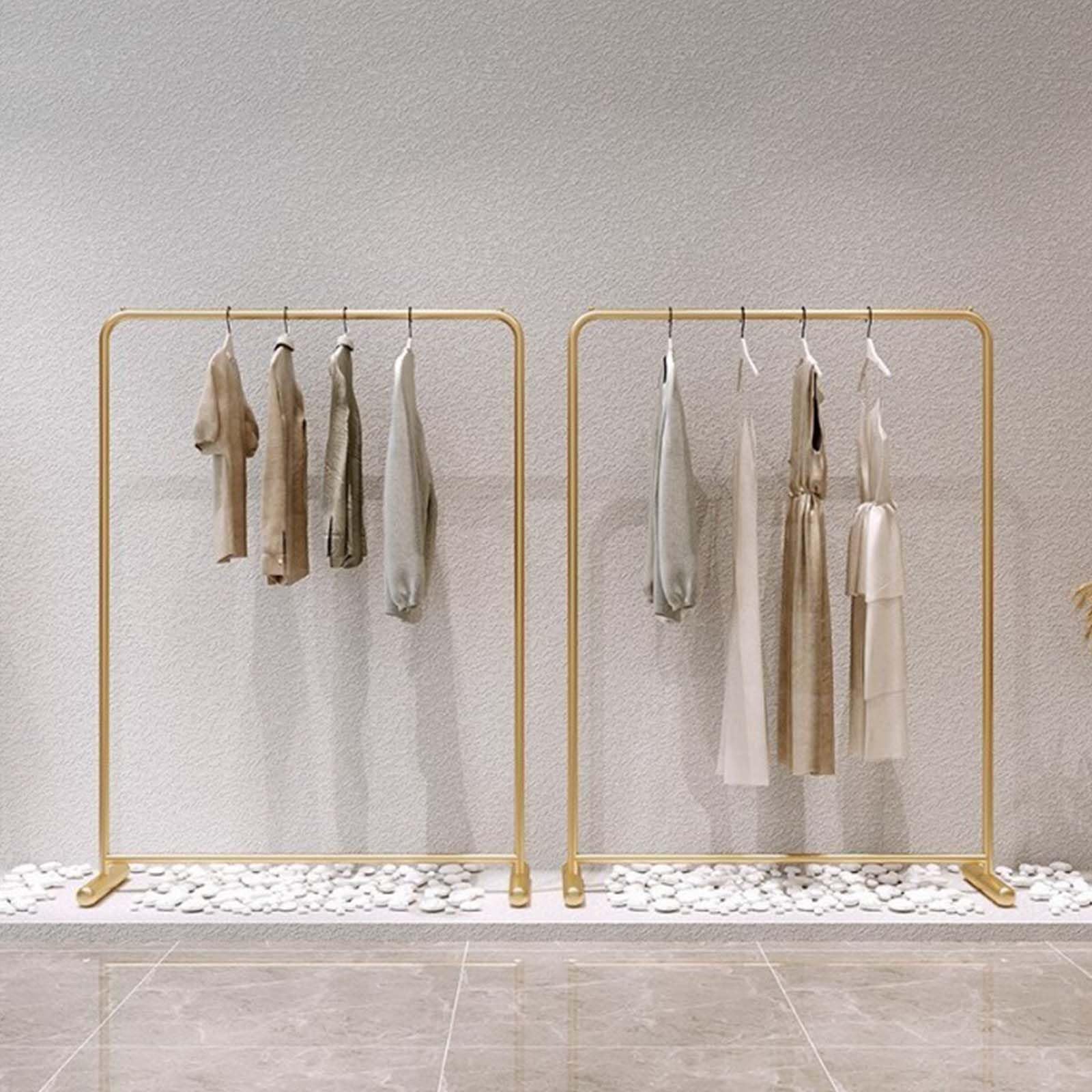 Perchero alto de metal portátil para ropa, perchero con una sola barra para colgar ropa, abrigos y accesorios, ideal para el hogar, minoristas y espacios pequeños
