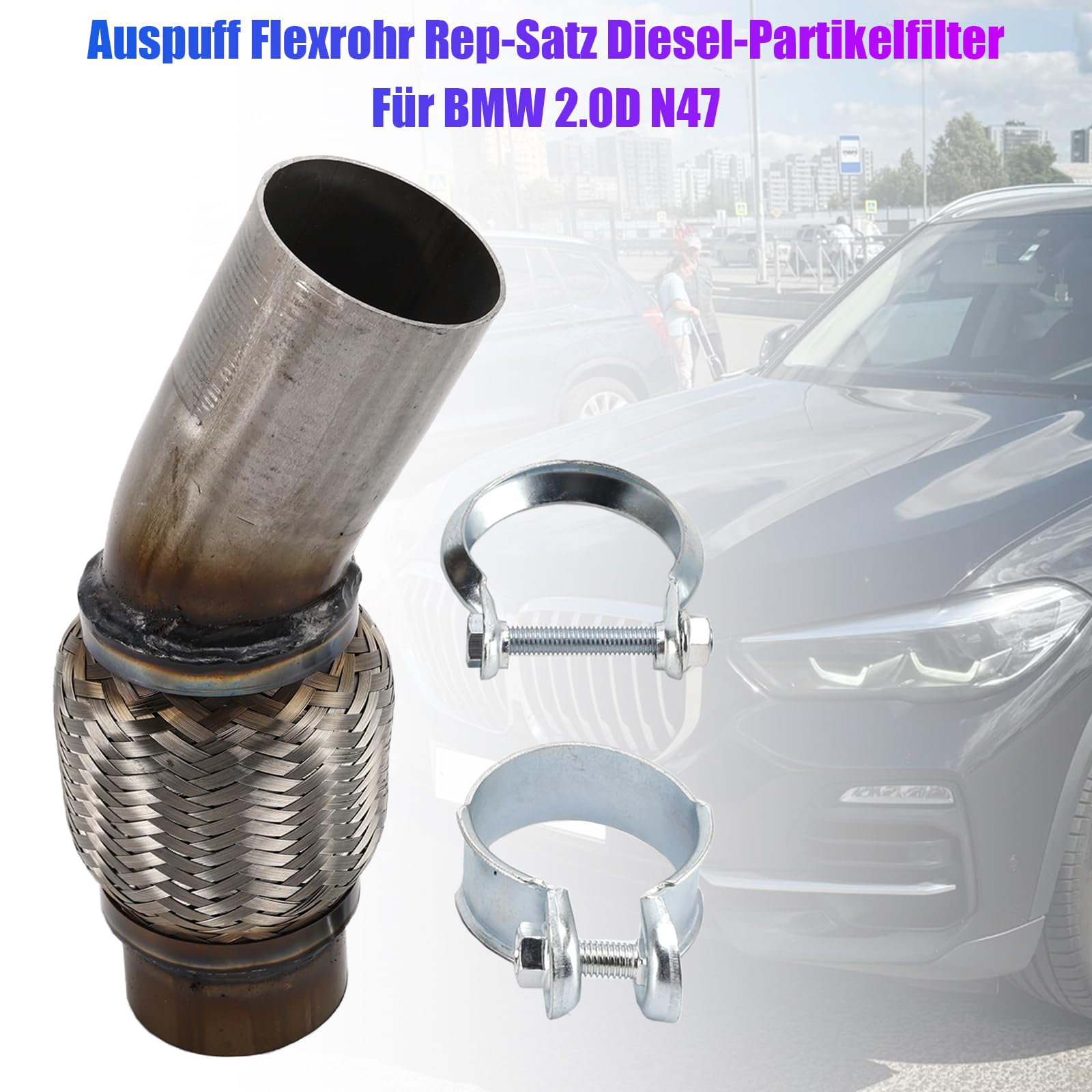 Exhaust Flex Pipe Repair Set Diesel Particulate Filter pour BMW 2.0D N47