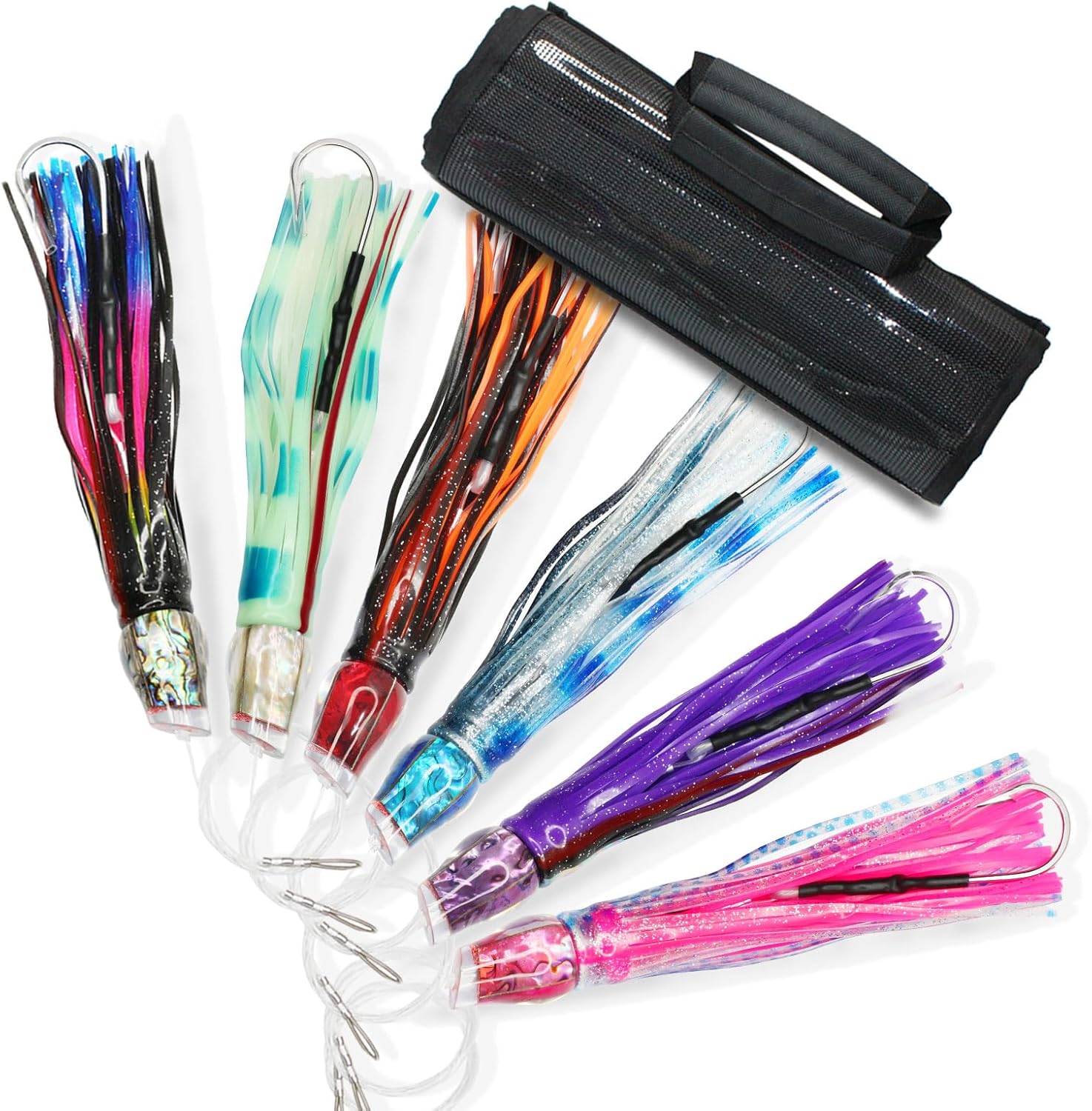 VIKETECH 9’’ 4oz Resin Saltwater Fishing Trolling Lure for Tuna Mahi Mahi Marlin Wahoo Sailfish Dolphin Lures Deep Sea Offshore Big Game Included Mesh Bag