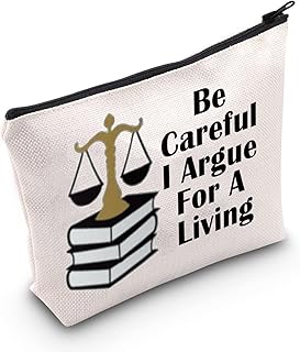 POFULL Attorneys Gift Lawyers Gift Be Careful I Argue for a Living Cosmetic Bag Future Lawyer Gift (Argue for A Living CA)
