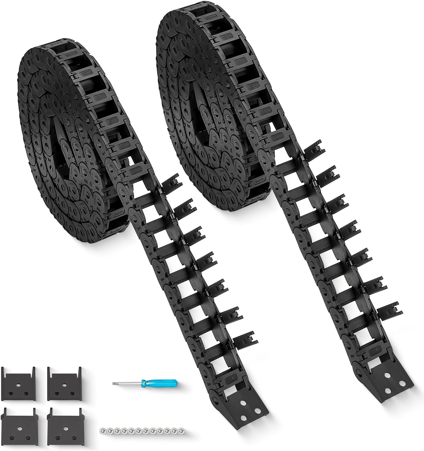 Qimoo 39.3 Inch Plastic Drag Chain Cable Carrier, 1m Open Type Wire Drag Chain Cable Carrier R75 45 * 50mm Cable Drag Chain For CNC Router Electronic Industrial Machine, Twist Chains - Canada - View #11
