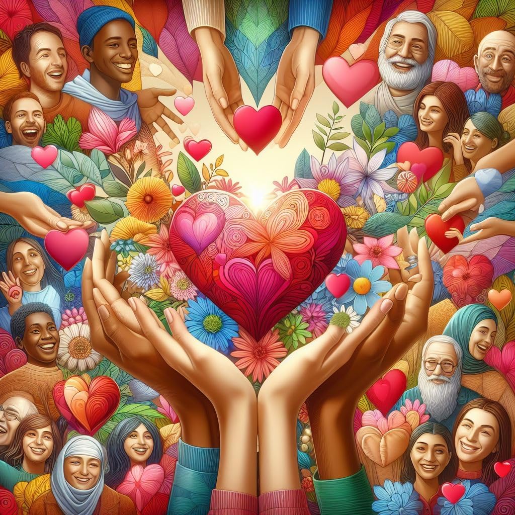 500 Pieces Jigsaw Puzzles Love is All Around for Adults and Teens, 18 Inch x 18 Inch, Colorful, Family, Fun, Bold Puzzle, Large