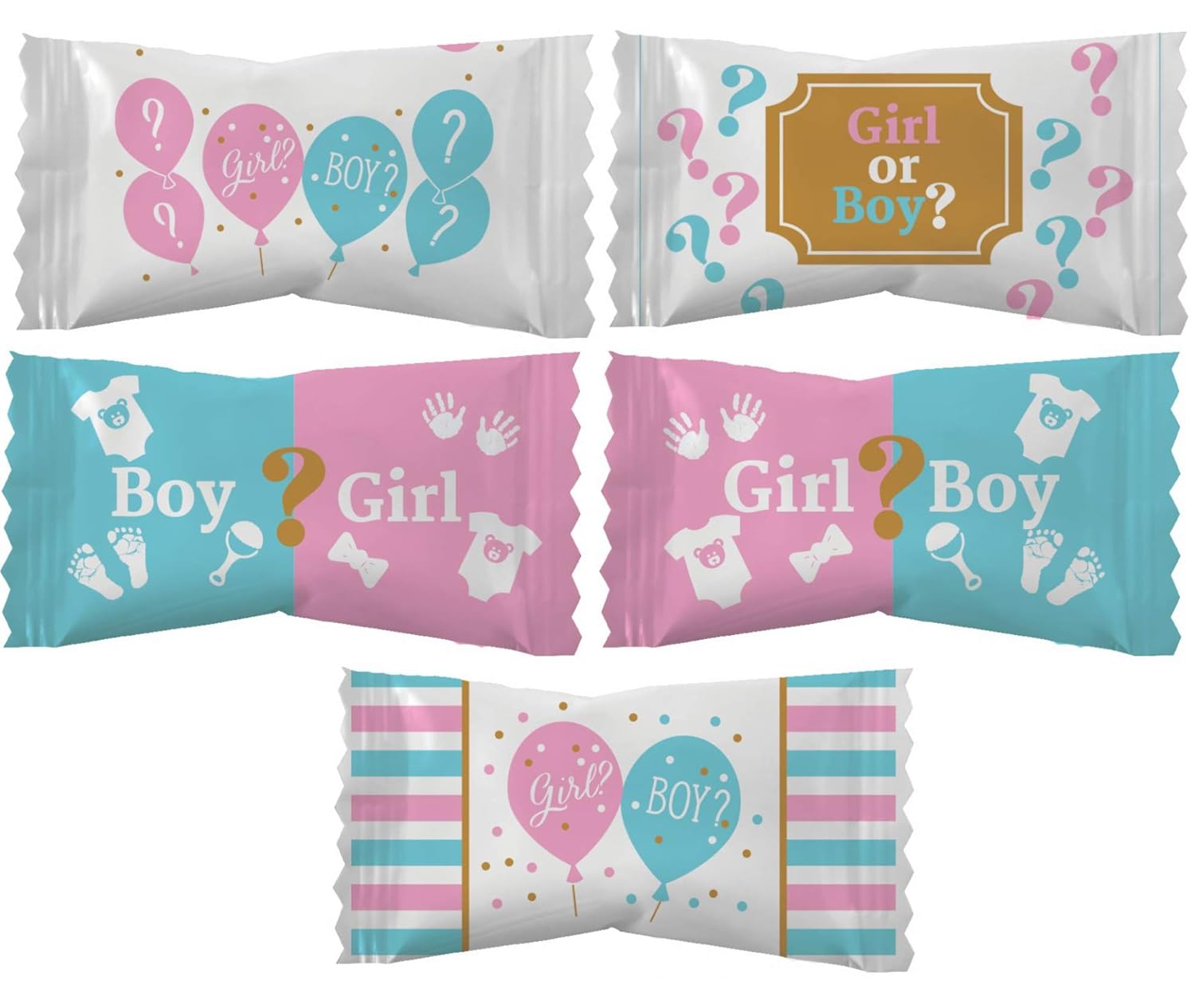 Party Sweets Buttermints by Hospitality Appx 300 mints, Baby Reveal, 42 Oz, Pack of 6