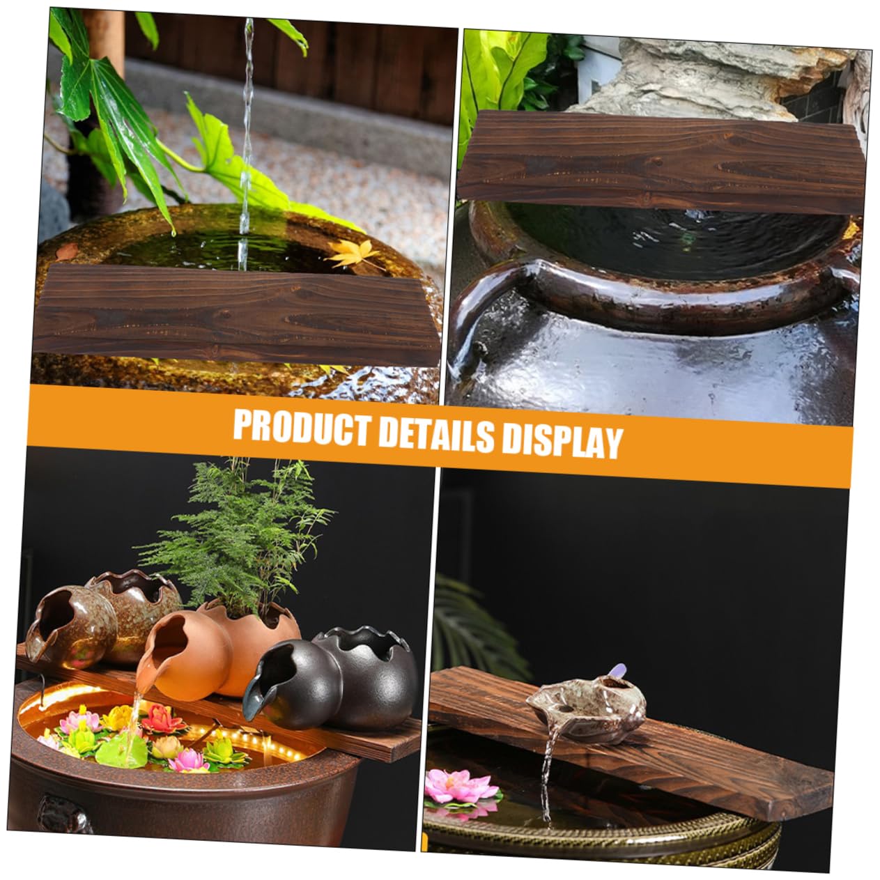 BESPORTBLE Piastra in Legno per Acquario con Cascata d Acqua Decorazione Rustica per Acquari Accessori per Acquario con Elementi Decorativi