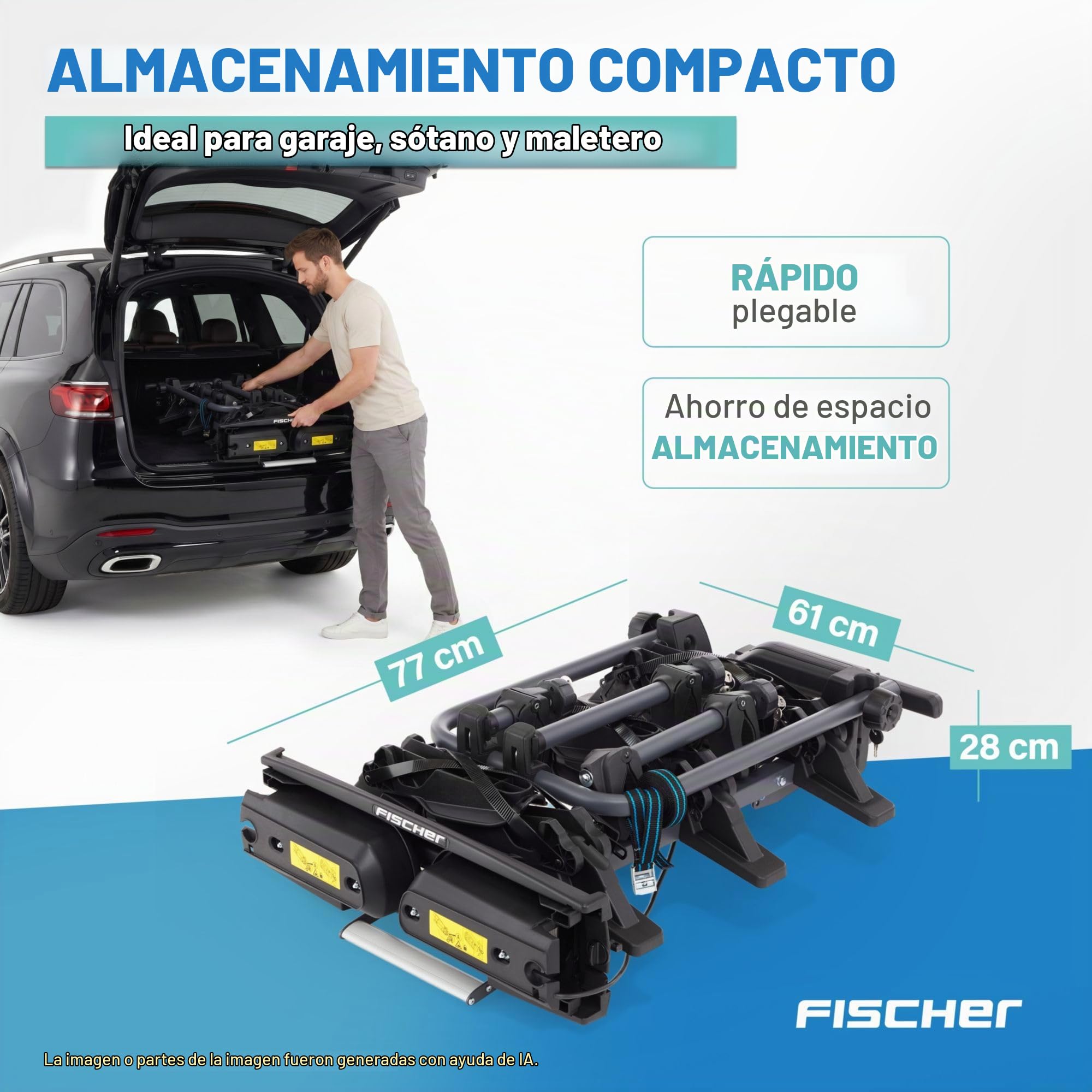 Fischer 10443 ProlineEvo 3 - Portabicicletas de Embrague