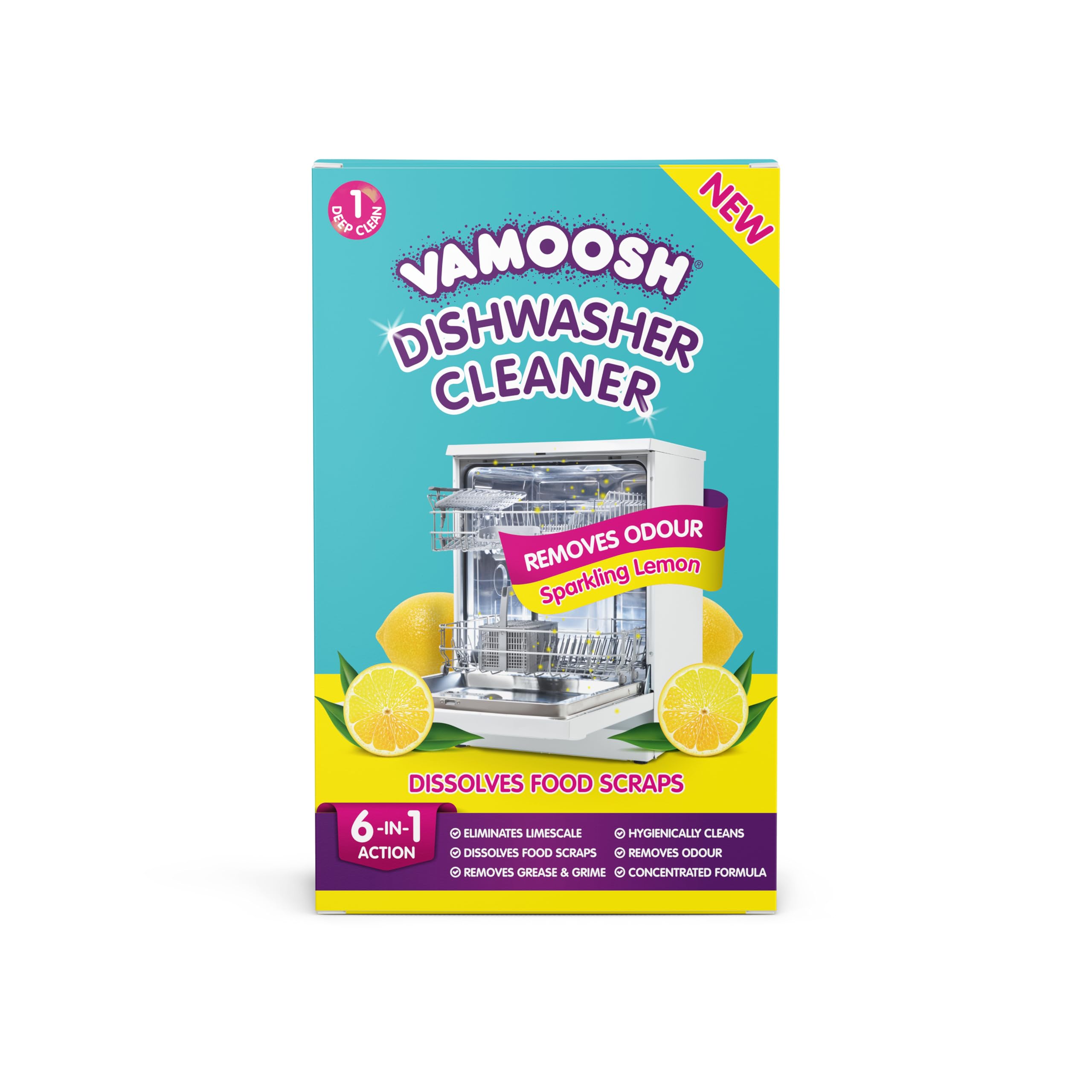Vamoosh 6-in1 Dishwasher Cleaner Pack of 2