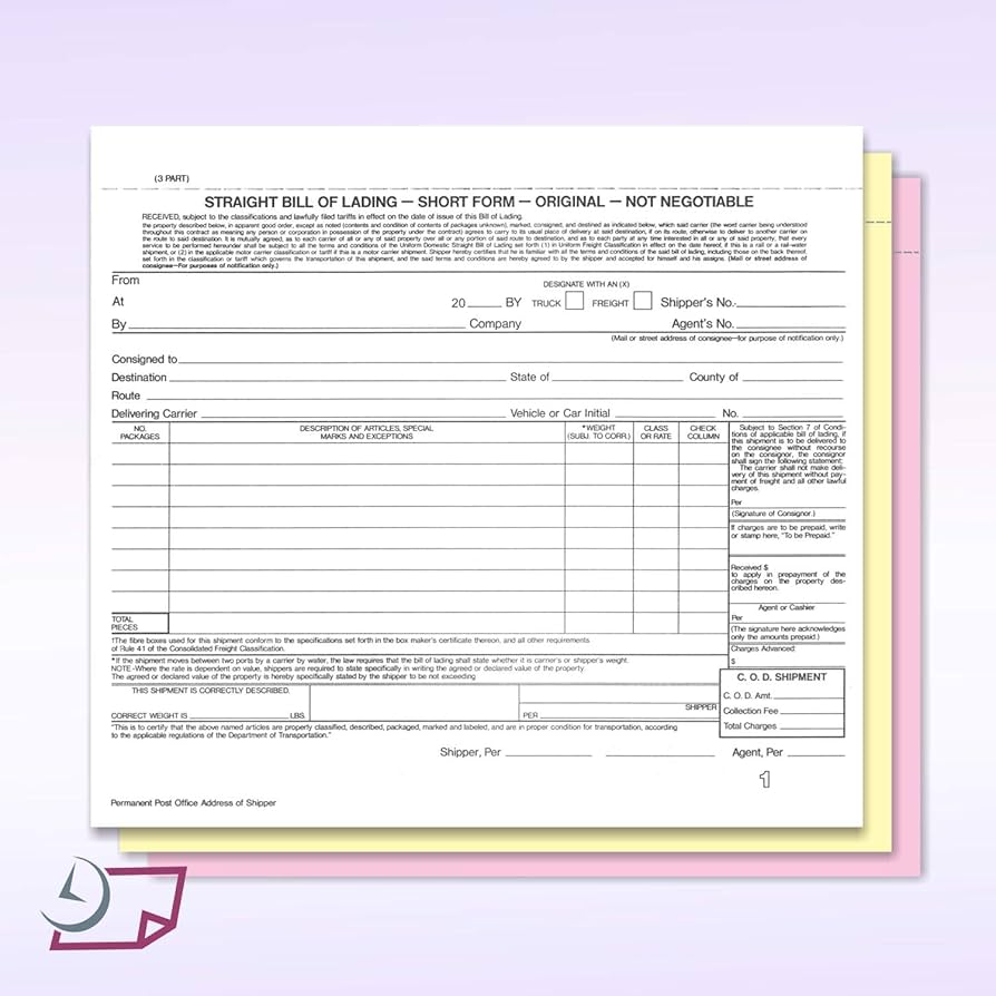 amazon-com-nextdaylabels-short-form-straight-bill-of-lading-8-1-2-x-7-3-part-ncr-carbonless-white-canary-pink-200-sets-office-products-office-products for Free Printable Bill Of Lading Short Form Amazon.com : NextDayLabels - Short Form Straight Bill of Lading, 8-1/2 x 7
