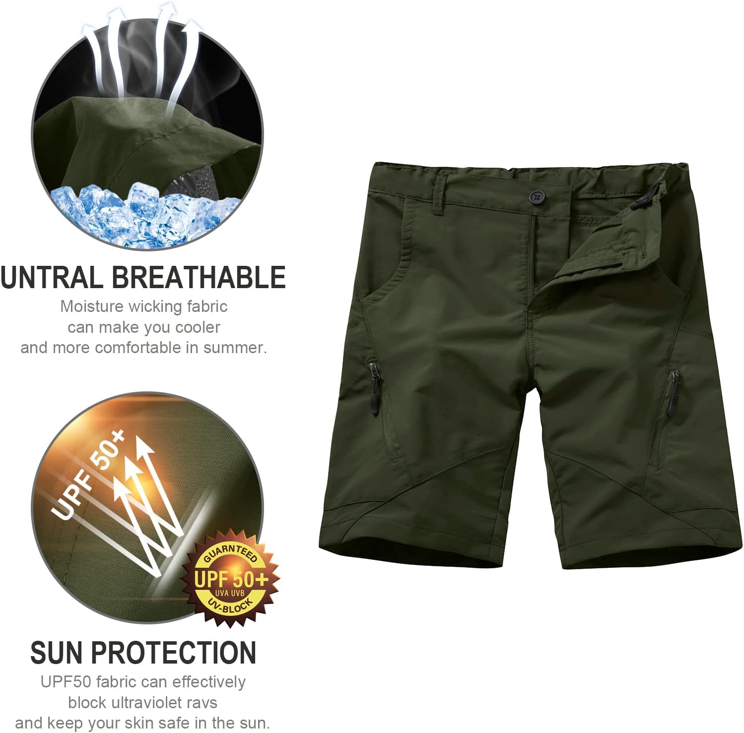 Kids' Cargo Pants, Boy's Casual Outdoor Quick Dry Waterproof Hiking Climbing Convertible Trousers #9016 - Image 4