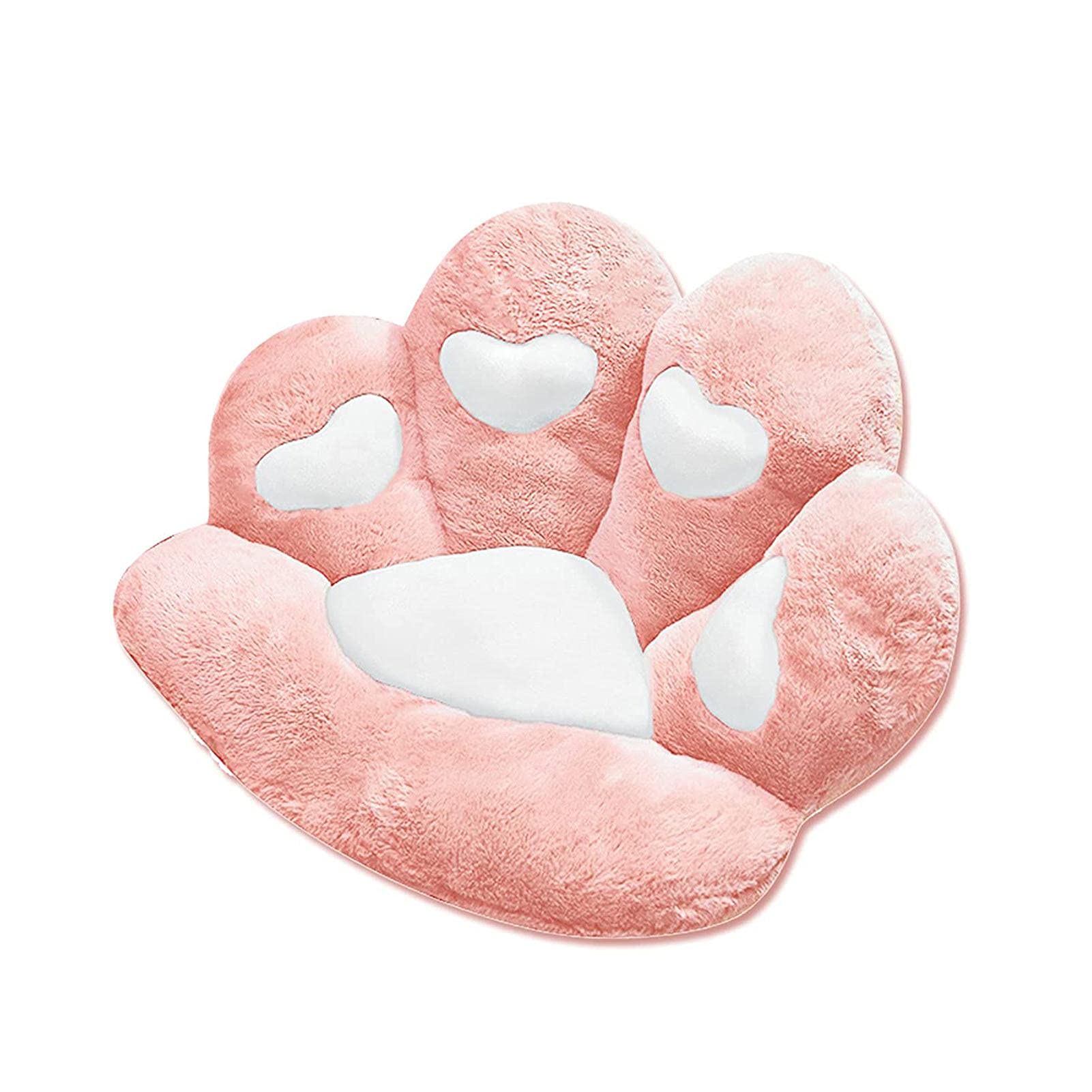 Xasbseulk Bearr - Cojín para silla con forma de pata de gato, cojines para silla de oficina, 71 x 61 cm, almohada de felpa para sofá, silla de oficina, restaurante