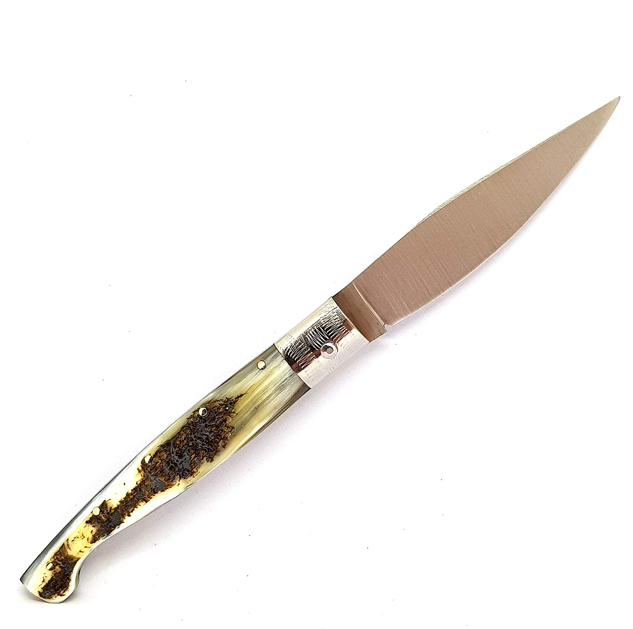 is lunas Coltello da Caccia SARDO PATTADA Tascabile Manico in Corno Sardegna Collezione