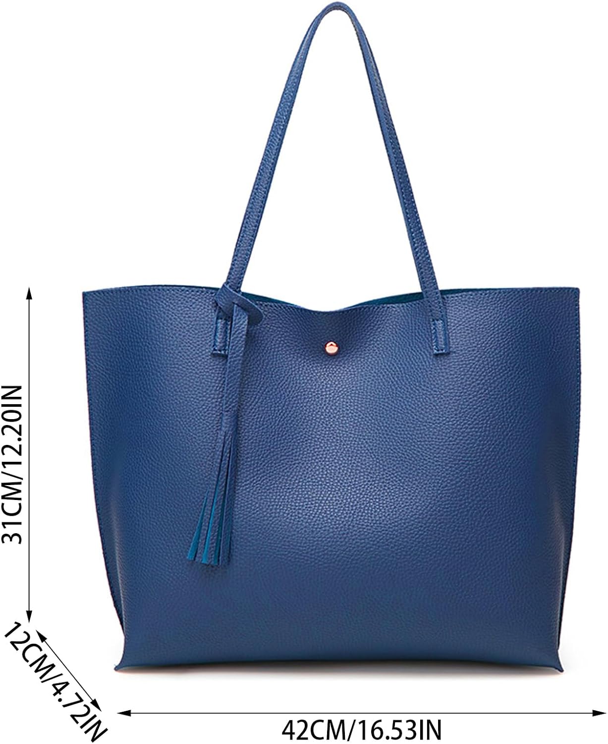 GWAWG Tote Bag for Ladies, Large Capacity Waterproof Soft Leather Handbag with Inner Pocket, Lightweight for Work Travel Leisure School Shopping Beach Gym image 4
