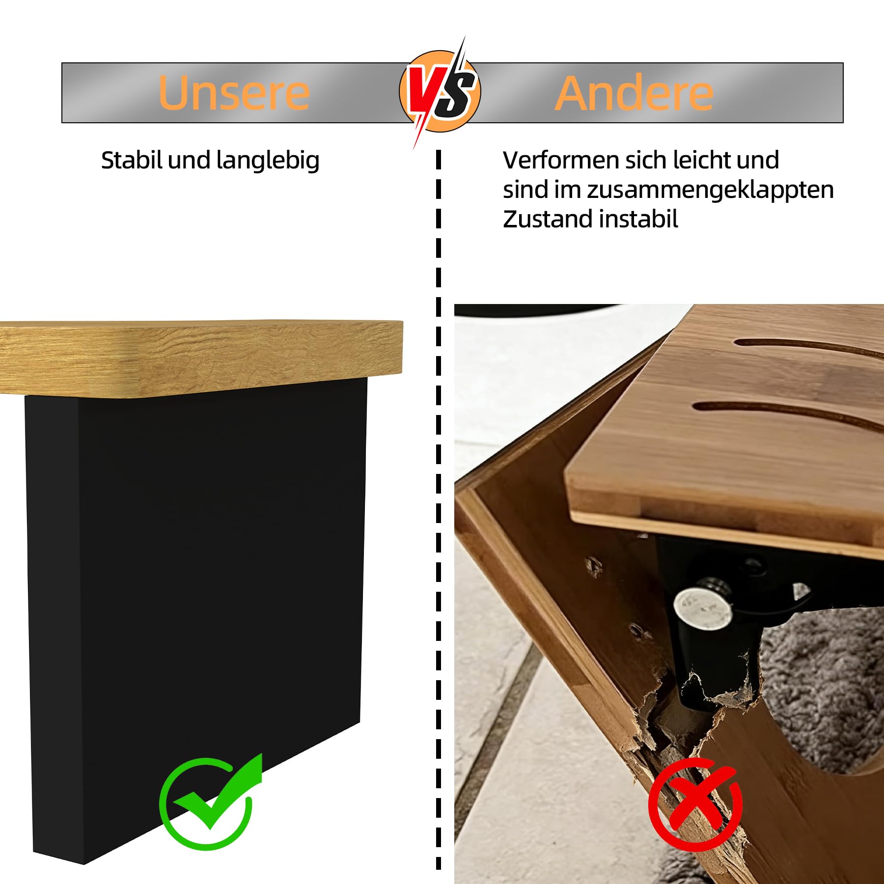 Set di 2 Sgabello da Bagno per Adulti, Poggiapiedi in Legno Sedia da WC Sgabello per il Sanitari Bagno Step Pedana per Adulti e Bambini Piccolo/Rovere e Nero/45x23x20CM(LxPxA)