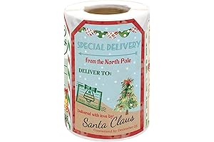 Vintage Christmas Gift Tag Stickers