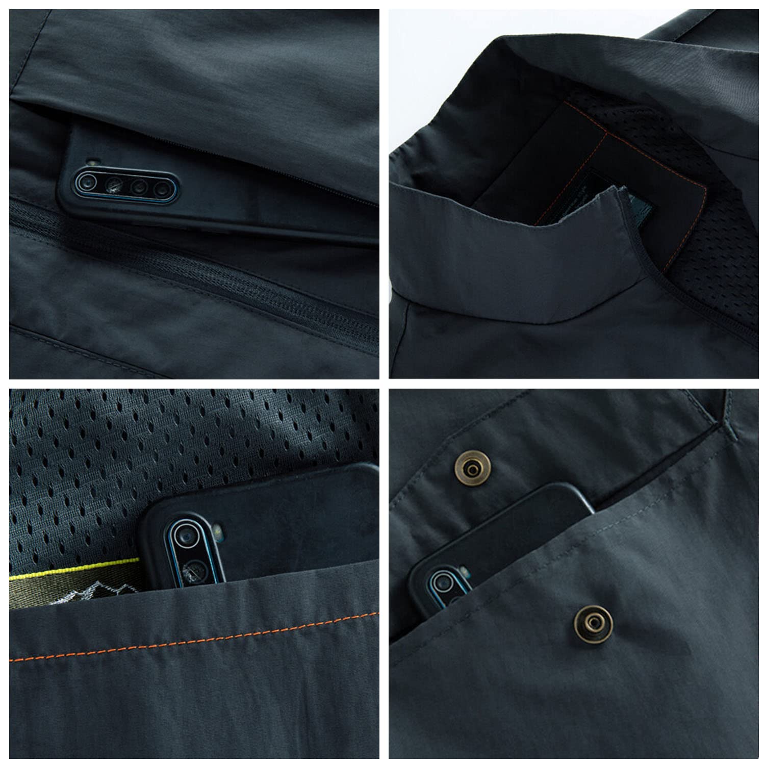 Chaleco para Hombre Multibolsillos Chaleco Sin Mangas Transpirable Chaqueta Casual para Pesca Fotografía Senderismo Viajes