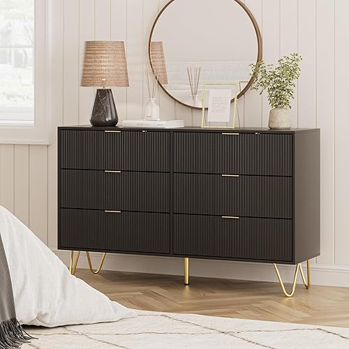 Aobafuir Cómoda de 4 cajones, cajón, armario de almacenamiento alto con patas de metal, cómoda pequeña para dormitorio, sala de estar, armario,