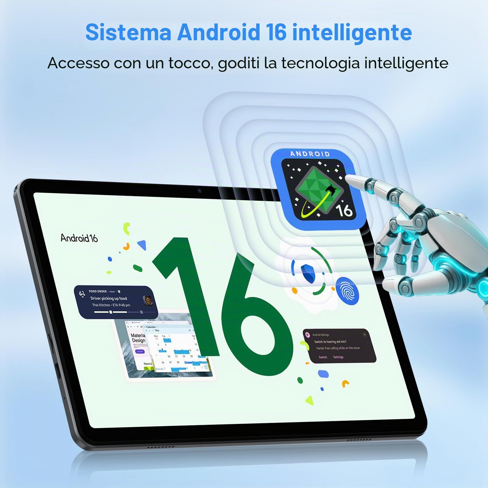 TABWEE Android 15 Tablet con Tastiera - 24 GB RAM+ 256GB ROM(2 TB TF), Octa-Core, 10 Pollici, 5000 mAh, 8MP+5MP, Gemini AI, Widevine L1, 5G WIFI, GPS, Face ID, 3.5mm Jack Port (2 Anni Garanzia)